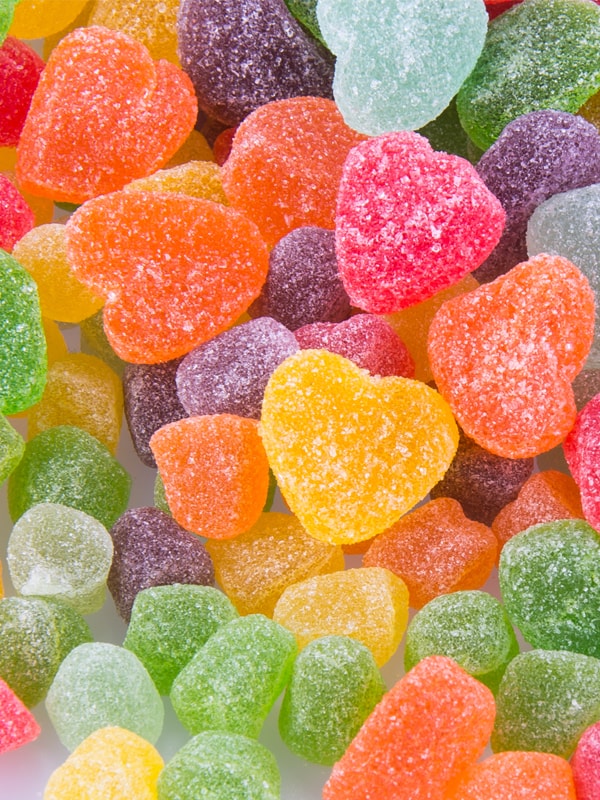 Gum acacia in confectionery